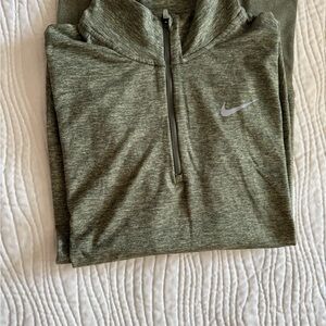 Nike Olive Heather Half-Zip Pullover